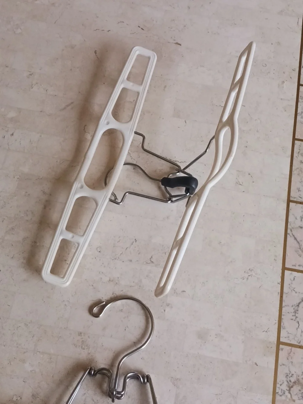 Vintage- Heavy Duty Locking Pants Hangers,,set of 2.....New,,see Description